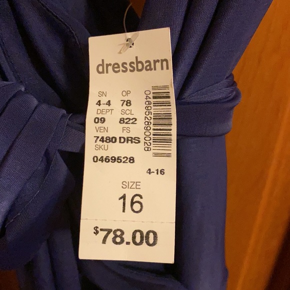 🆕 Dressbarn Halter Zip Back Purple Dress, Size 16 - Picture 6 of 9